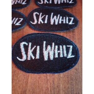 Vintage Snowmobile Jacket Patch Ski Whiz New Old Stock Iron NOS Metallic Silver